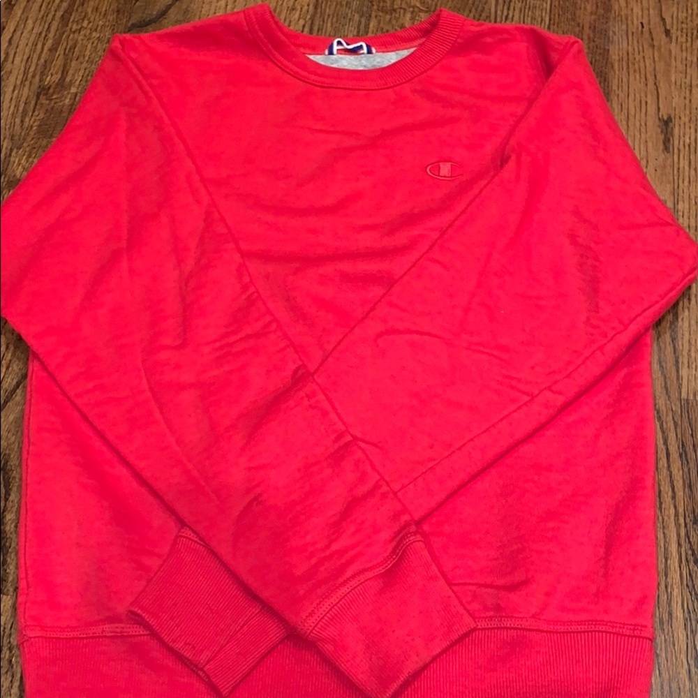 Red champion sweater